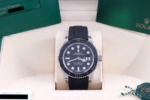 Rolex Yacht-Master 42 White Gold Oysterflex Box/Papers/Card 22...