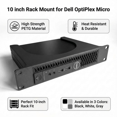 10'' Inch Rack Mount for Dell Optiplex Micro Series (3000, 5000, 7000, and More)