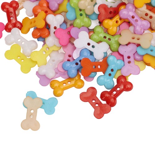 1000Pcs Dog Bone Buttons Cute Dog Bone Two Holes Plastic Craft Buttons - Picture 6 of 12