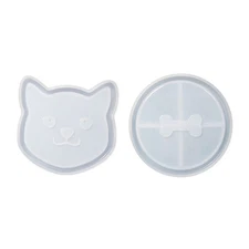 Silicone Resin Car Coaster Moulds Cats Bone Shape Tray Epoxy Casting Mould