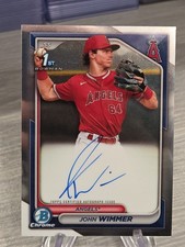 John Wimmer 2024 Bowman Chrome Autograph 1st Bowman #CPA-JW Angels