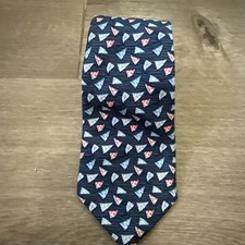New boys Vineyard Vines nautical sailing boat flags blue summer printed tie
