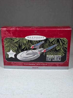 Hallmark U.S.S. Enterprise NCC-1701-E 1998 Magic Ornament Star Trek First Contac