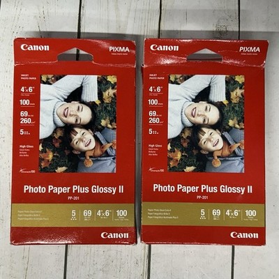 Canon Pixma Photo Paper Plus Glossy II PP-201 **200 Sheets** 4'' x 6''