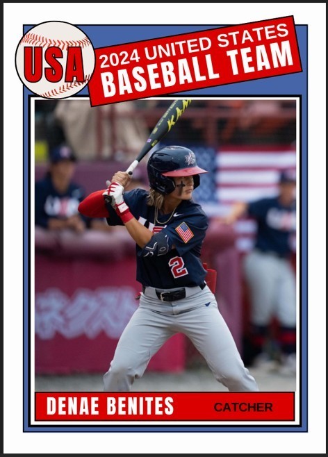 2024 Denae Benites Future Stars USA Rookie Card #2 USA Baseball Team