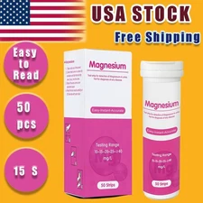 MERYDl-50pcs Magnesium Urine Test Strip (0-40mg/L) Home Use Urinalysis Strps US