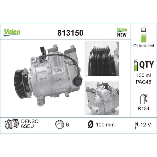 Valeo 813150 Kompressor Klimaanlage FüR Audi Seat-image