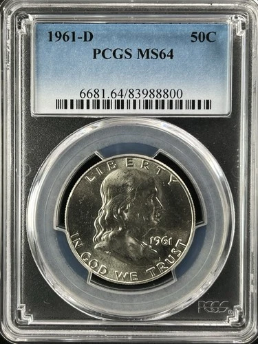 1961-D 50C Franklin Half Dollar  PCGS MS64   83988800