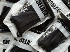 63" Inch BLACK FLAT REPLACEMENT SHOELACES FOR NIKE JORDAN SHOE LACES 160 CM