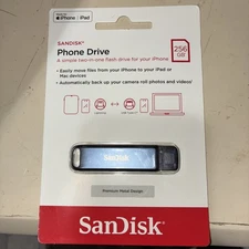  - SanDisk Dual Phone 256GB USB 3.2 Type-C/Lightning Flash Drive 256G