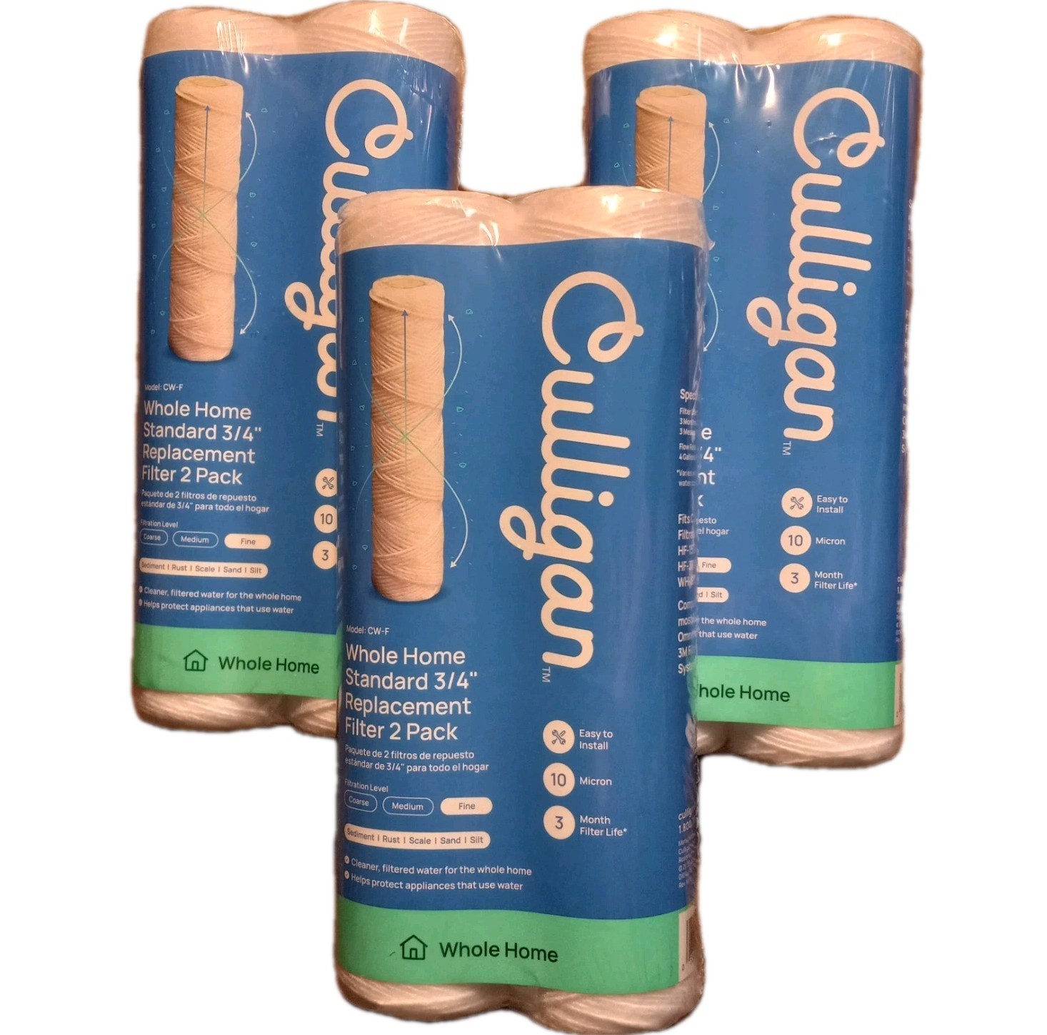 Lot of 6! Culligan CW-F Whole House Fine 10 Micron Sediment 