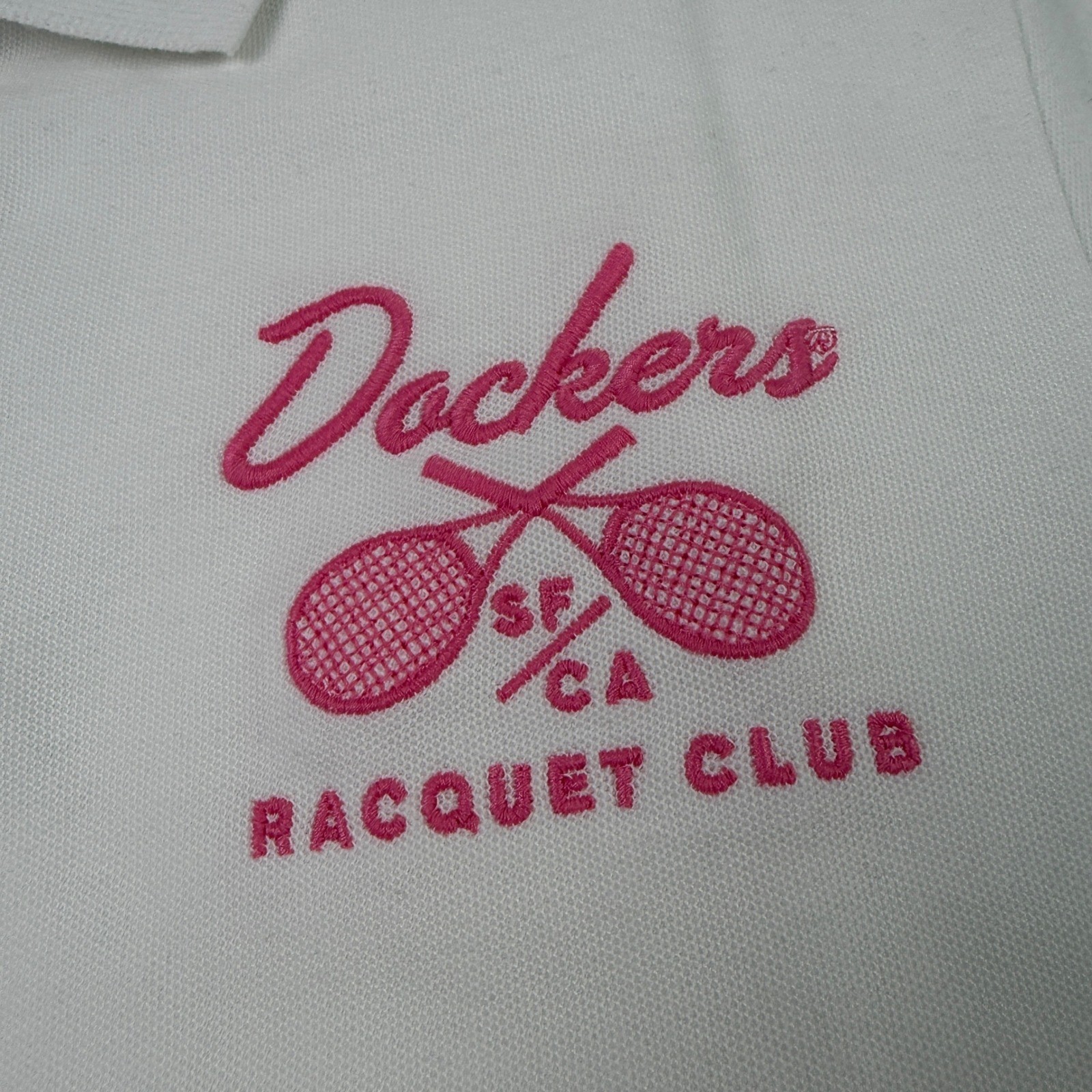 Dockers Racquet Club Mens All Court Polo Shirt White COOLMAX Regular Fit Small image 4