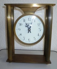 Portaluhr, Tischuhr Lavigne Paris, Luxusuhr, Halbstundenschlag, Bronze, Patina