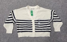 NWT Girl s GAP Ivory Cardigan Sweater Size 6-7 has light flaw
