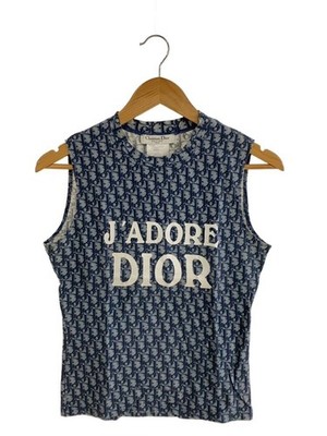 Christian Dior Vintage J'ADORE Logo Tank Top Sleeveless Blue