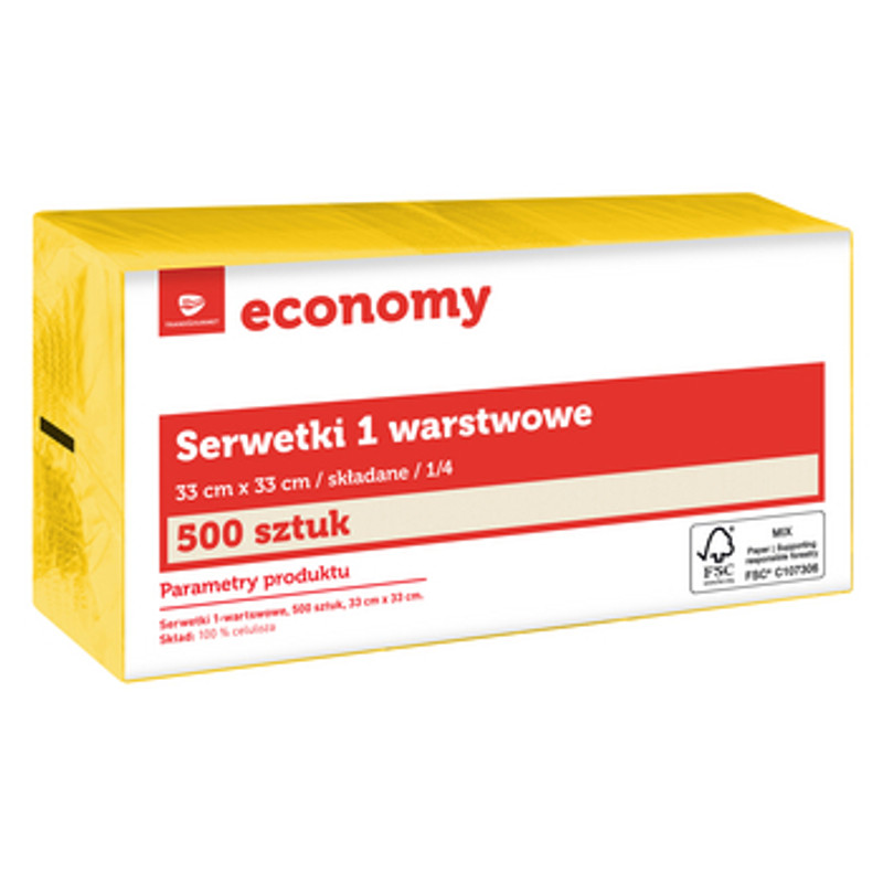 5903171538318 TG Economy Serwetka 33x33 cm 1 warstwowa ta 500 sztuk 4990₽
