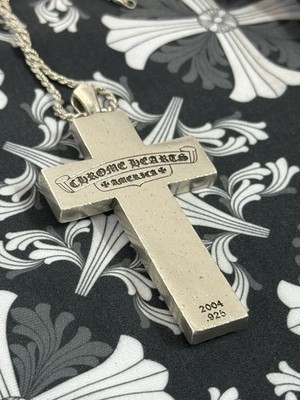 Chrome Hearts 2004 925 Silver Pendant Lucky 7 Emblem Cross Worn | eBay