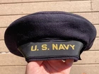 USN WW2 US Navy Military Enlisted Flat Cap Hat Size 7 5/8