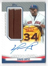 DAVID ORTIZ 2020 TOPPS ALL STAR GAME AUTO AUTOGRAPH JERSEY #8/10 RED SOX