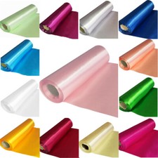 TtS 1/2/3/4/5 29cm x 20m Satin Roll Wedding Chair Sashe Bows Fabric Table Runner