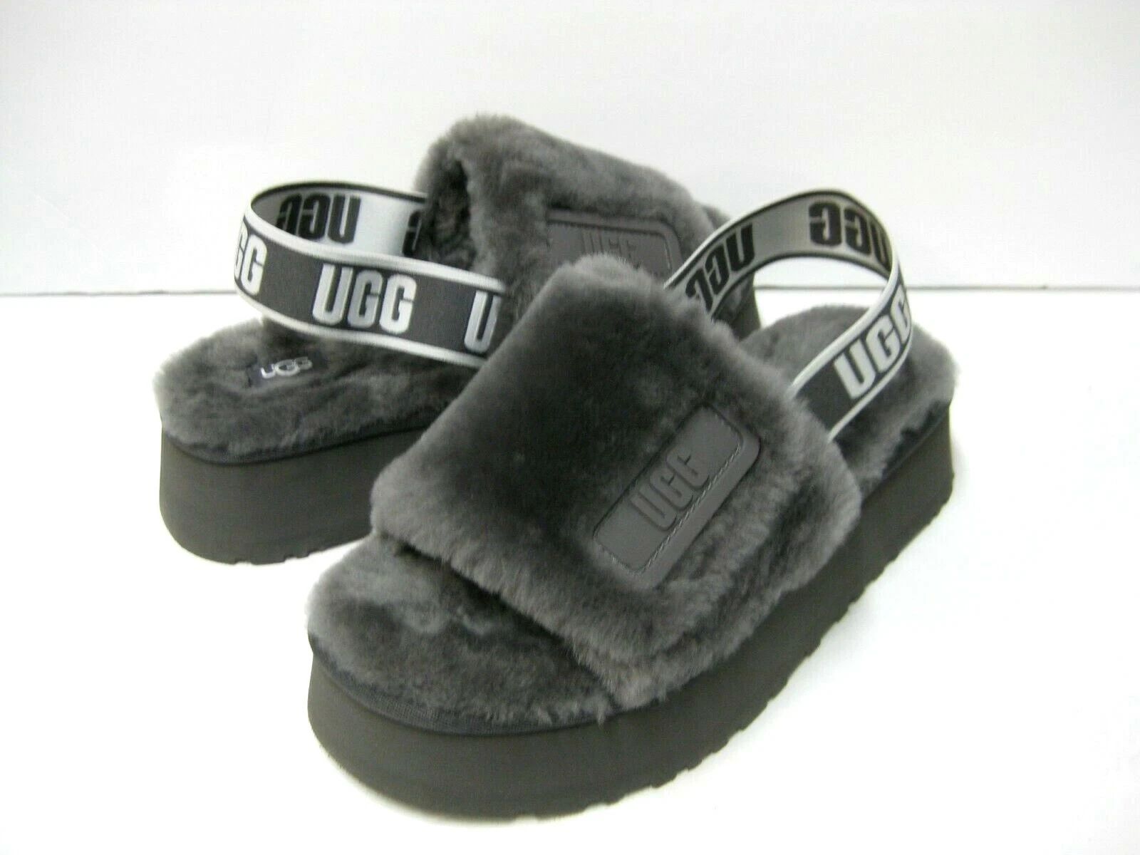 UGG DISCO SLIDE SCIVOLO DONNA GRIGIO US 10 UK 8 EU 41