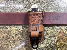 Leather Pocket Folding Knife Case Sheath Trapper Left Hand (Sheath Only)