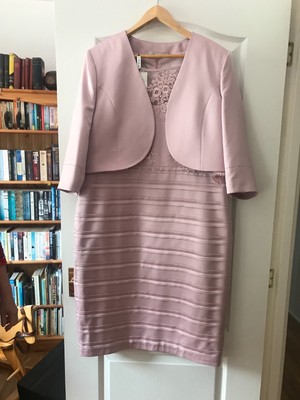 pale pink wedding guest dress, size 