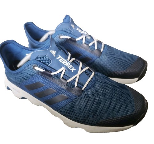 Adidas Terrex Stealth Blue Black Hiking Shoes Sneakers Climacool Mens Size 12.5 - Picture 1 of 9