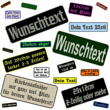 Aufnäher Rechteck abgerundet Wunschtext Text...