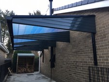 Cantilever Carport Canopy System Fitted 6m X 2.5m Anthracite Gray