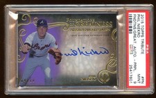 PSA 9 PHIL NIEKRO 2015 TOPPS TRIBUTE AUTO /10 PURPLE REFRACTOR ON CARD AUTO RARE