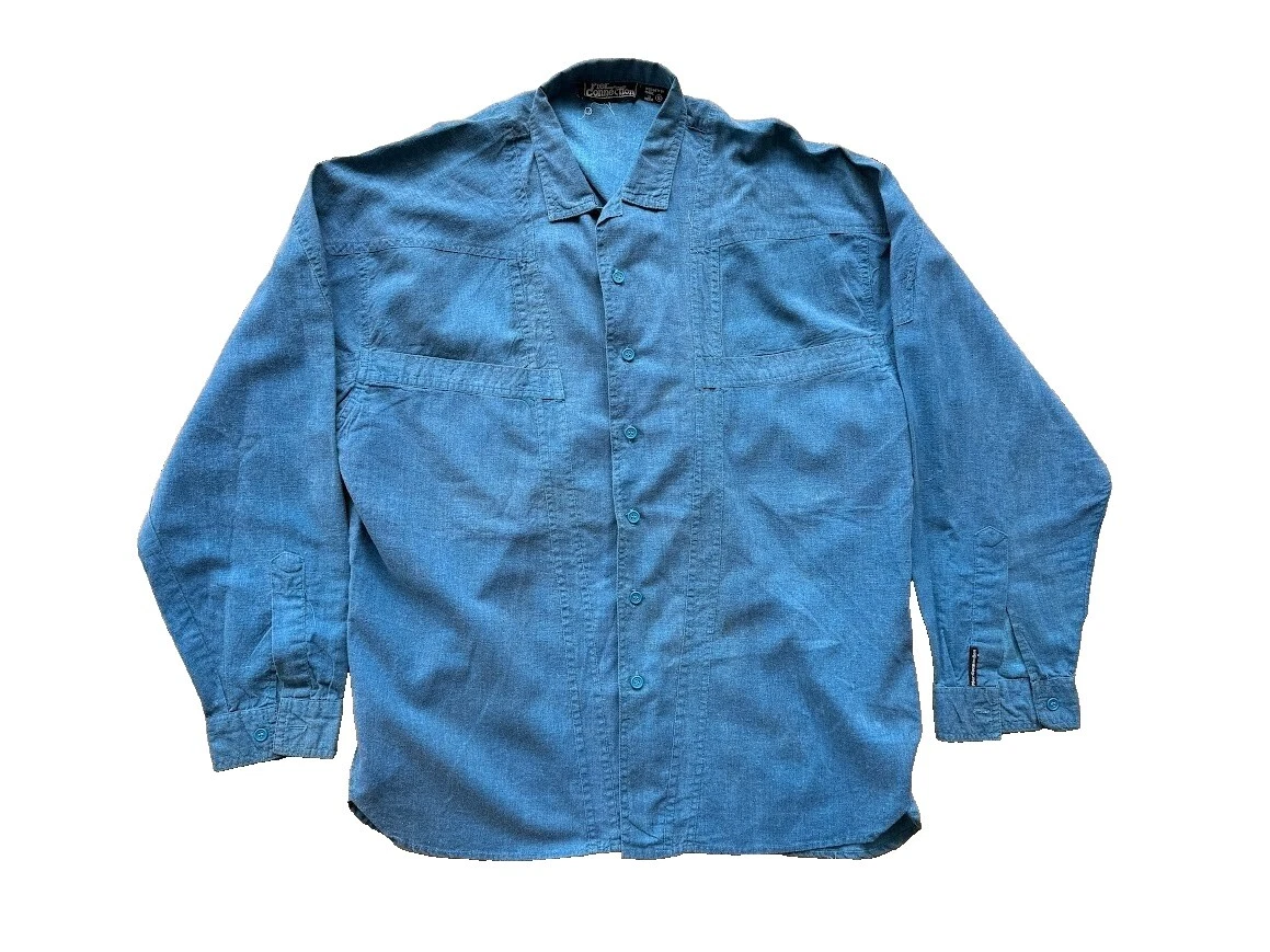New Wave Algodón Botones al frente Vintage Casual Shirts for Men