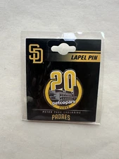 REDUCED San Diego Padres Petco Park 20th Anniversary Pin, new in package