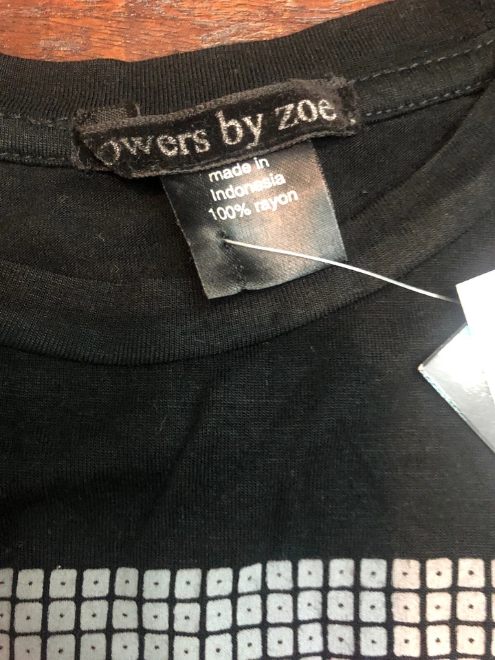 Новый с Ярлыками цветы на Zoe длинным рукавом черный топ Sz. 18 М - Изображение 3 из 4