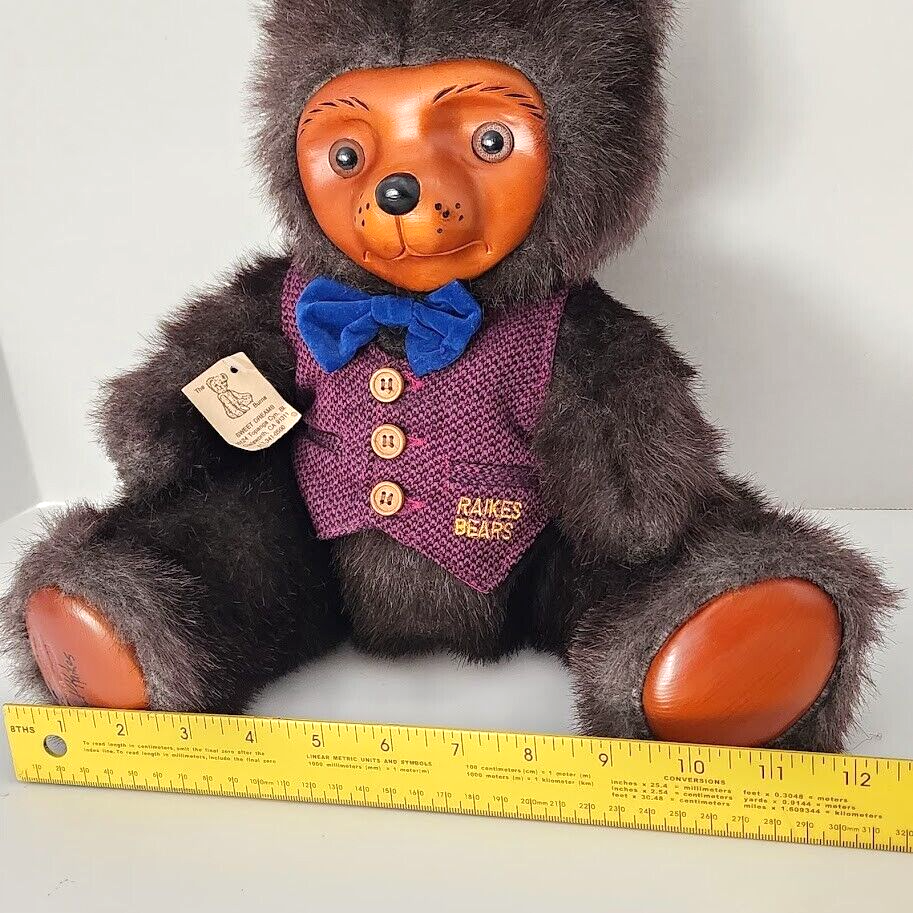Vintage Robert Raikes Bear Bentley 1985 Originals Woody Bear Hand