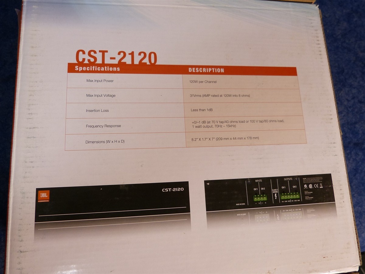 NEW JBL CST-2120 2x120W Amplifier Transformer Module 120W at 4 / 8