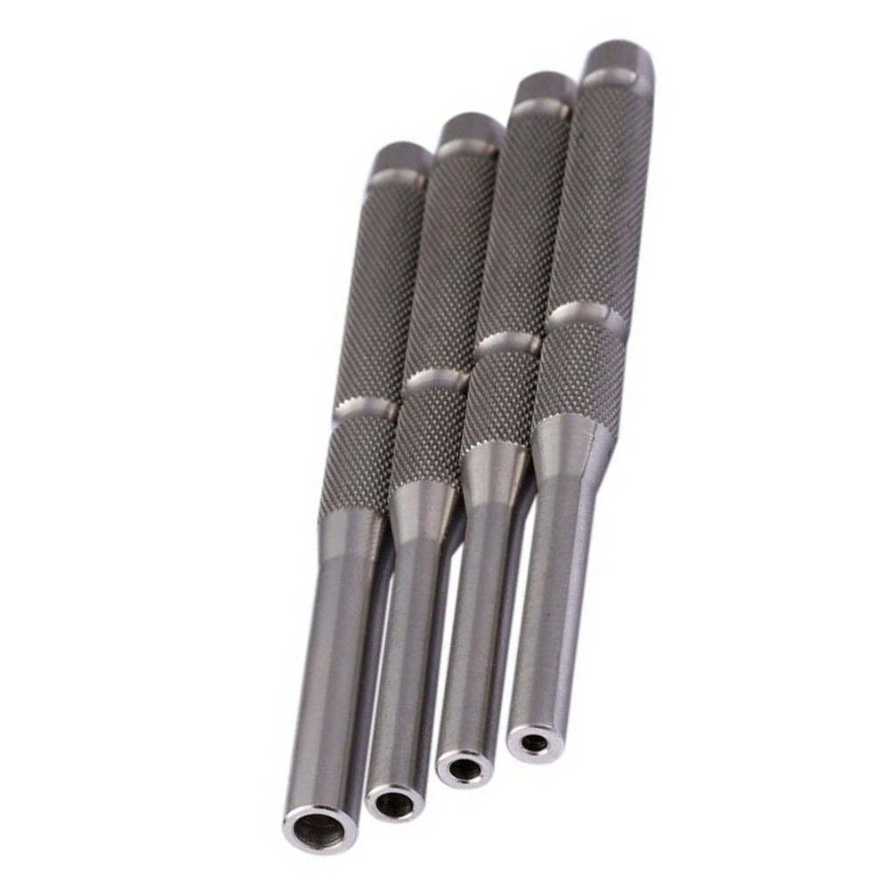 4pcs Round Head Pin Removal Punch Starter Hollow End 1/8 5/32 3/16 7/32