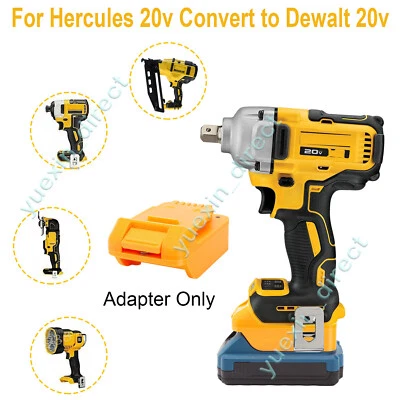 DEMKMILRI Adapter For Hercules 20V Battery Convert to for Dewalt 20V Power Tools Connector