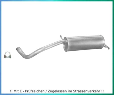Endschalldämpfer VW Polo (9N) 1.2 40/47KW Bj.01-05 Auspuff Endtopf Schelle 