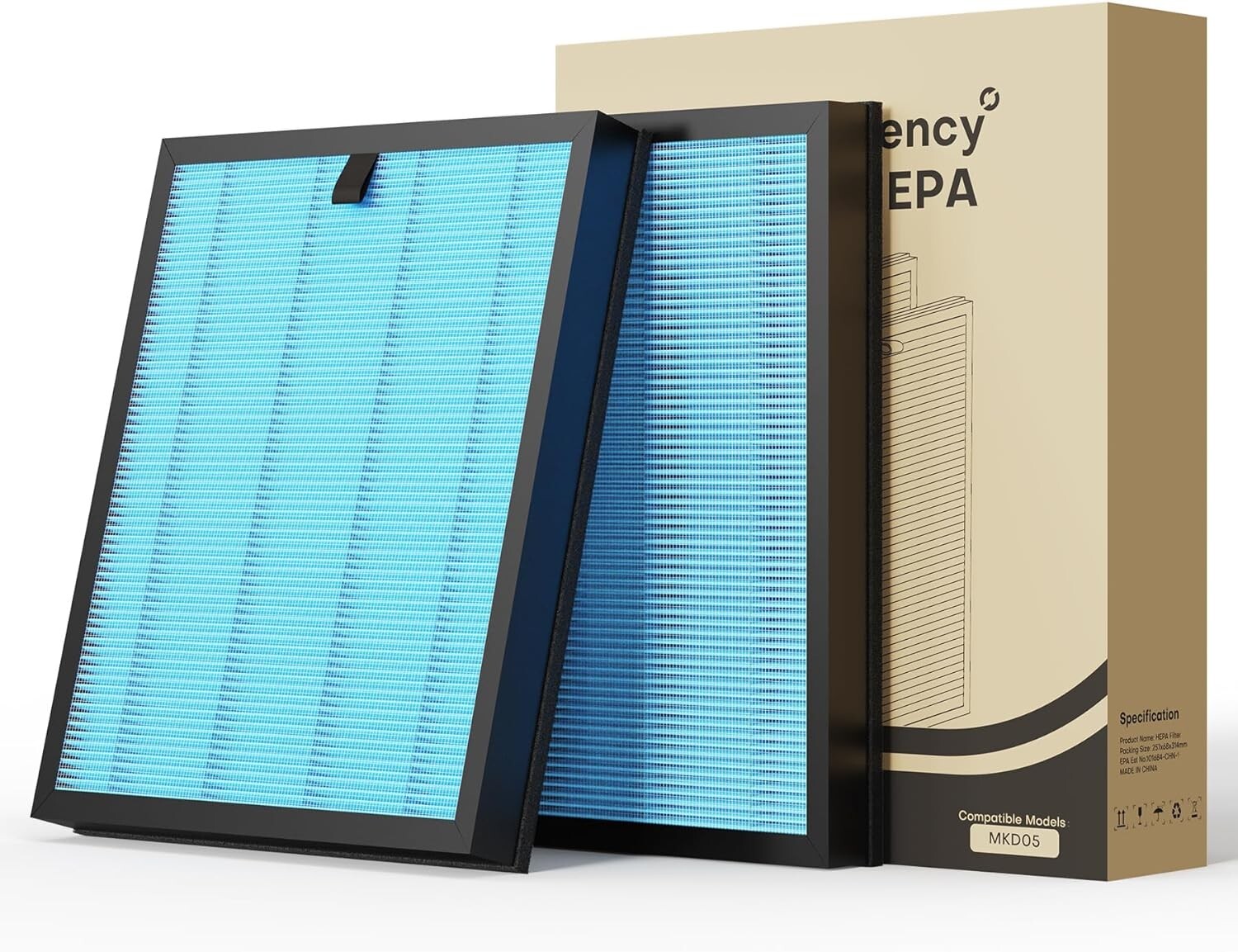 MKD05 True HEPA Replacement Filter Compatible with AROEVE MKD05 Air Purifier