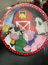 FARM FRIENDS LARGE PAPER PLATES 8  Birthday Party Supplies Dinner Luncheon