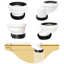 Toilet Nozzles Straight Style Toilet Drain Pipe PVC Bathroom Toilet Bowl Shifter