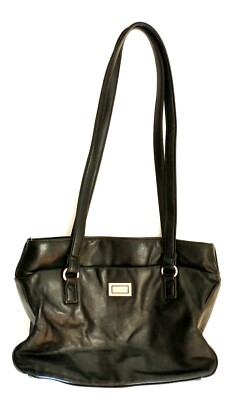 Handbag Preloved Hush Puppies Vintage Hush Puppies Black Leather