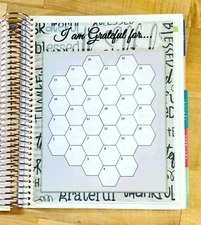 *I am Grateful for* (monthly) Two Sided Dashboard for use w Erin Condren Planner
