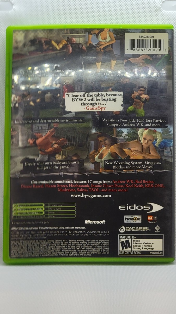 Xbox - xbox★BACKYARD WRESTING 2 THERE GOES THE Backyard Wrestling 2 There Goes the Neighborhood (Microsoft Xbox