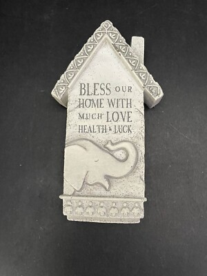 Grasslands Road Bless Our Home Elephant Plaque
