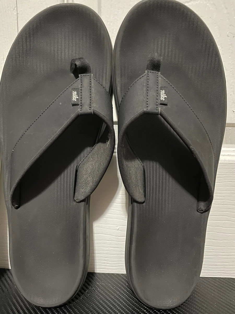 2 Pair Nike Kepa Kai Mens Size 13 US Black Thong Slides Flip Flops