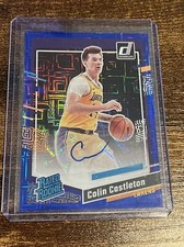 2023-24 Donruss Choice Colin Castleton Rated Rookie Blue Auto /49 Lakers
