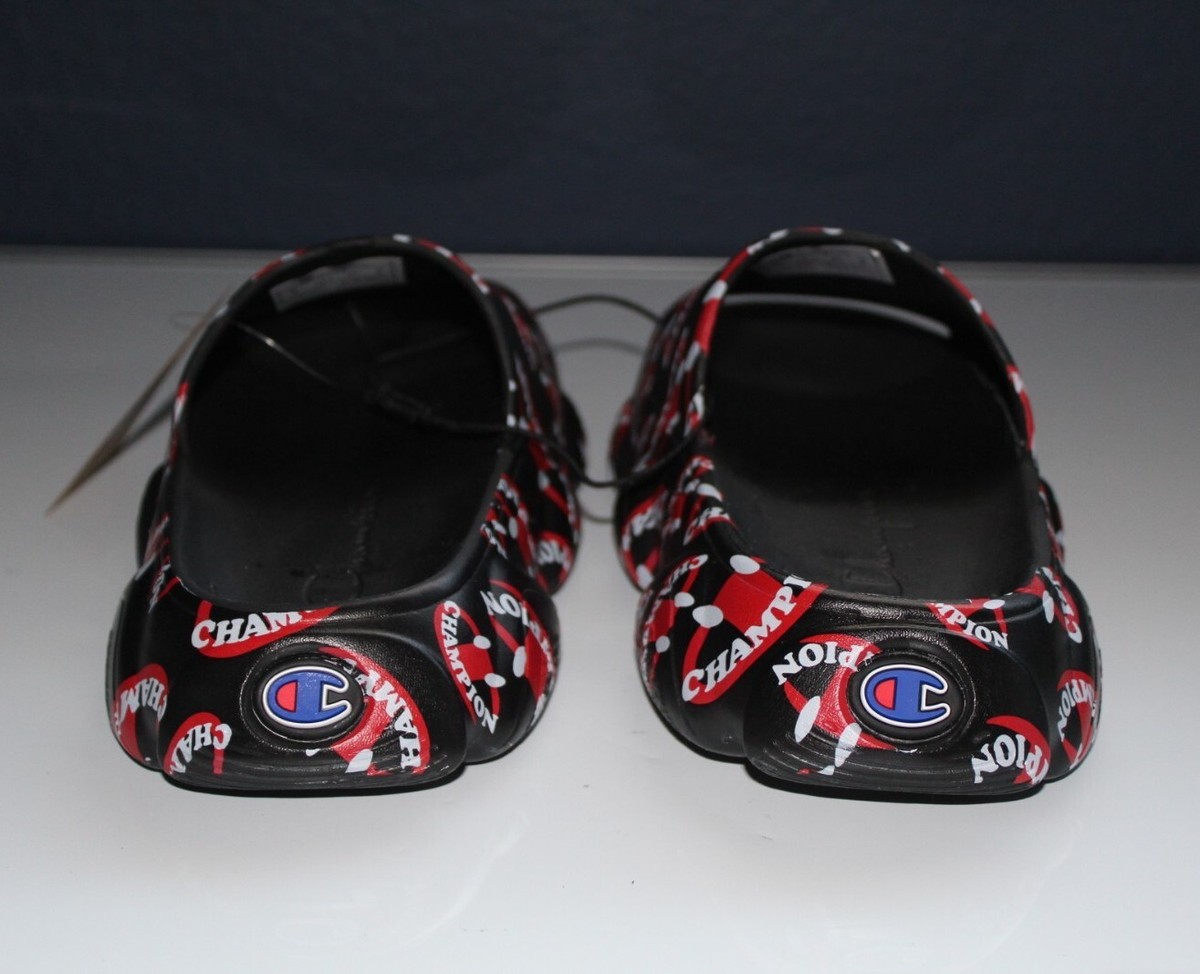 Champion Meloso Squish Smile Slides Black & Red Size Men\'s 9 NEW MEN main image 3