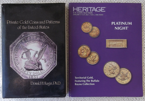 Private Gold Coins and Patterns of th US - Kagin plus a 2022 Heritage Terr. Gold